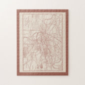 ロンドンイングランドチューブ鉄道アンティークスケッチマップ ジグソーパズル (縦)