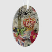 ロンドンイングランドトラベルヴィンテージヨーロッパアート オーナメント (正面)