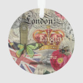 ロンドンイングランドトラベルヴィンテージヨーロッパアート オーナメント (裏面)