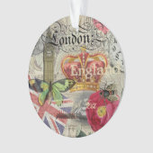 ロンドンイングランドトラベルヴィンテージヨーロッパアート オーナメント (正面)