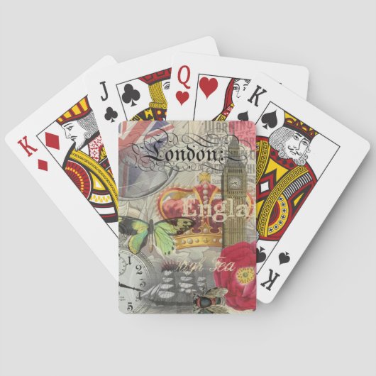 ロンドンイングランドトラベルヴィンテージヨーロッパアート トランプ (裏面)