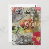 ロンドンイングランドトラベルヴィンテージヨーロッパアート ポストカード (正面/裏面)