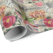 ロンドンイングランドトラベルヴィンテージヨーロッパアート ラッピングペーパー (ロールコーナー)