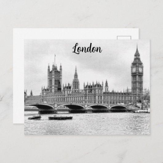 ロンドンイングランドビッグベンウェストミンスター旅行 ポストカード (正面/裏面)