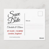 ロンドンイングランドビッグベンヴィンテージ保存日 ポストカード (裏面)