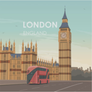 ロンドンイングランドビッグベンヴィンテージ旅行ステッカー シール