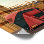 ロンドンイングランドビッグベンヴィンテージ旅行 ポスター (角)