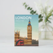 ロンドンイングランドビッグベンヴィンテージ旅行 ポストカード (スタンド正面)