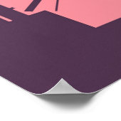 ロンドンイングランドピンクヴィンテージ旅行 ポスター (角)