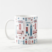 ロンドンイングランドマークビッグベン英語国旗 コーヒーマグカップ (左)