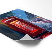 ロンドンイングランドレッドテレフォンブーストラベルアート ポスター (角)