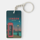 ロンドンイングランドレトロトラベルアートヴィンテージ キーホルダー (裏面)