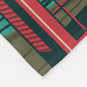 ロンドンイングランドレトロトラベルアートヴィンテージ フリースブランケット (角)