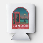 ロンドンイングランドレトロトラベルアートヴィンテージ 缶クーラー (裏面)