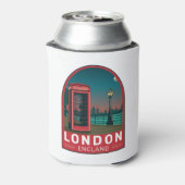 ロンドンイングランドレトロトラベルアートヴィンテージ 缶クーラー (缶裏面)