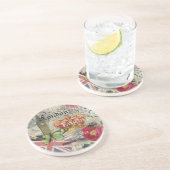 ロンドンイングランドヴィンテージトラベルコラージュ コースター (側面)