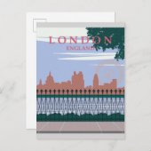 ロンドンイングランドヴィンテージ旅行ポスター ポストカード (正面/裏面)