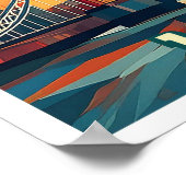 ロンドンイングランド旅行芸術的カラフル ポスター (角)