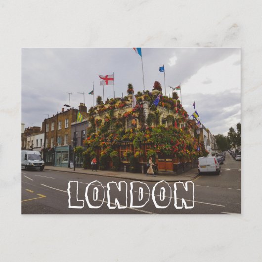 ロンドンイングランド素晴らしイギリスチャーチルアームズ ポストカード (正面)