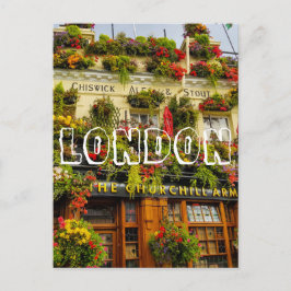 ロンドンイングランド素晴らしイギリスチャーチルアームズ ポストカード