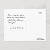 ロンドンイングランド英国スカイラインレッドスノーフレーククリスマス シーズンポストカード (裏面)