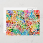 ロンドンイングランド通りの地図 ポストカード (正面/裏面)