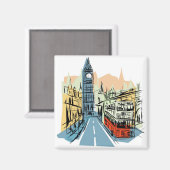 ロンドンイングランド都市景観マグネット マグネット (正面/裏面)
