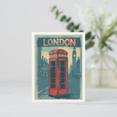 ロンドンイングランドUKヴィンテージ有名な旅行の場所 ポストカード (スタンド正面)