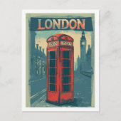 ロンドンイングランドUKヴィンテージ有名な旅行の場所 ポストカード (正面)