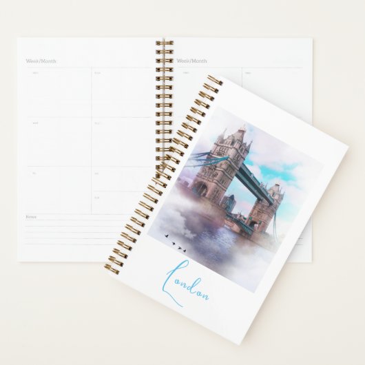 ロンドンイング素晴らしランドイギリスUKタワーブリッジ プランナー手帳 (ディスプレー)