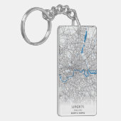 ロンドンイング統一されたリンドキングダムシティマップトラベル キーホルダー (正面左)