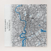 ロンドンイング統一されたリンドキングダムシティマップトラベル ジグソーパズル (横)