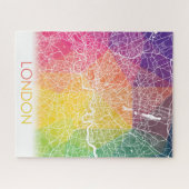 ロンドンイング統一されたリンドキングダムシティマップトラベル ジグソーパズル (横)