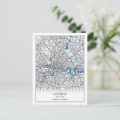 ロンドンイング統一されたリンドキングダムシティマップトラベル ポストカード (スタンド正面)