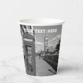 ロンドンイング統一されたリンドキングダムビッグベンUK紙カップ 紙コップ (正面)