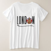 ロンドンウィメンズプラスサイズTシャツ プラスサイズTシャツ (デザイン裏面)