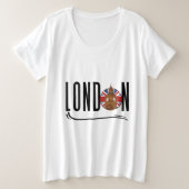 ロンドンウィメンズプラスサイズTシャツ プラスサイズTシャツ (デザイン正面)