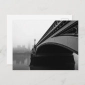 ロンドンウェストミンスター橋の厚い霧はがき ポストカード (正面/裏面)