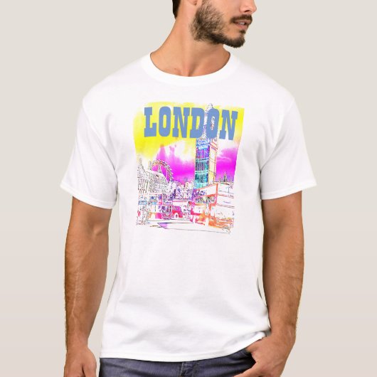 ロンドンウエストミンスタービッグベン Tシャツ (正面)