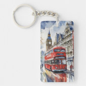 ロンドンウォーターカラーキーチェーン キーホルダー (正面)