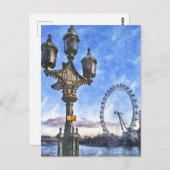 ロンドンウォーターカラースタイル ポストカード (正面/裏面)