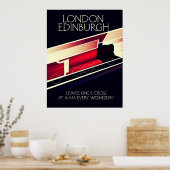 ロンドンエディンバラ機関車ヴィンテージスタイルポスター ポスター (キッチン)