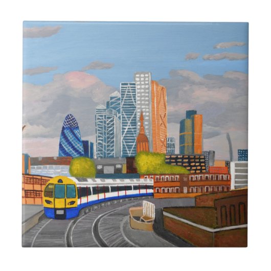 ロンドンオーバーランドトレイン – ホクストン駅 タイル (正面)