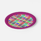 ロンドンカラーズ&ダブルデッカーバス/キッズパーティーPa ペーパープレート (アングル)