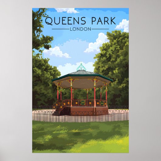 ロンドンクイーンズパーク旅行ポスター ポスター (正面)