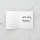 ロンドンクラシックのクリスマスに冬をクラシック迎える カード (内部)