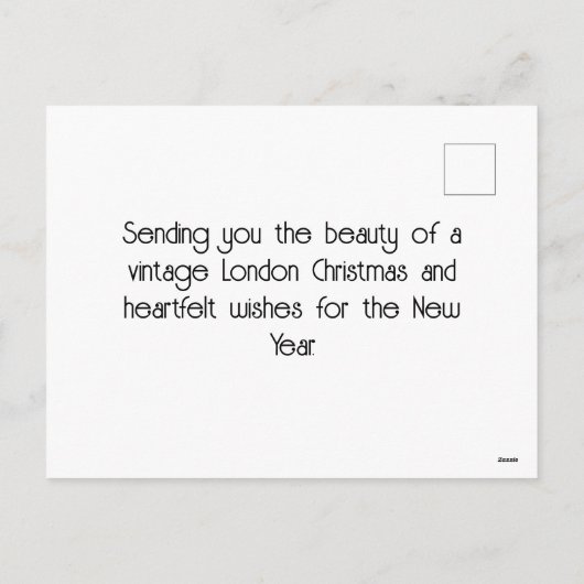 ロンドンクラシックのクリスマスの冬 シーズンポストカード (裏面)