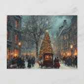 ロンドンクラシックのクリスマスの冬 シーズンポストカード (正面)