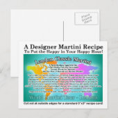 ロンドンクラシックジンマルティーニレシピはがき ポストカード (正面/裏面)