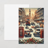 ロンドンクリスマスのエレガンス サンキューカード (正面/裏面)